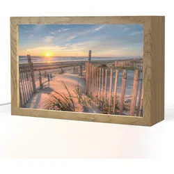 TISCHLEUCHTE Strand - Meer - Düne - Sonnenuntergang - Landschaft 30x20 cm