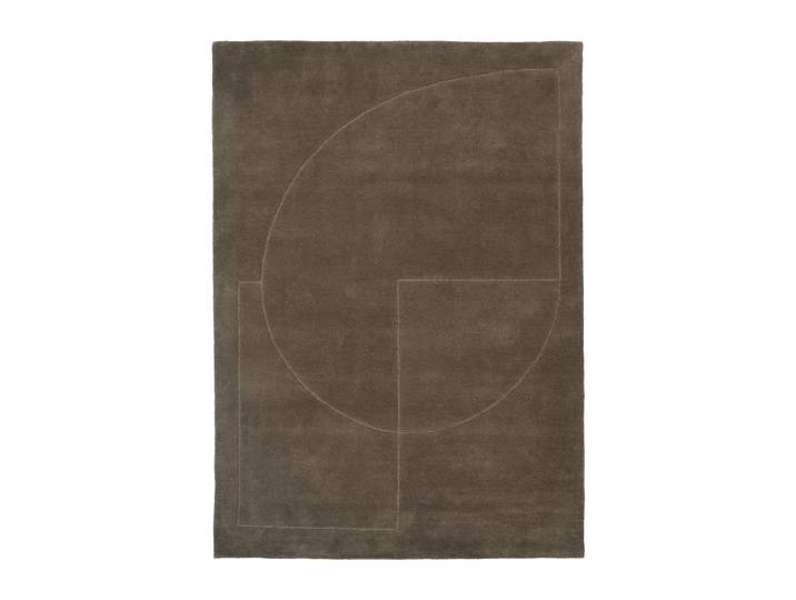 Linie Design Lineal Poem Wollteppich Moss, 170 x 240cm