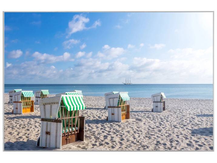 Bild mit Rahmen Strandkörbe image LAND