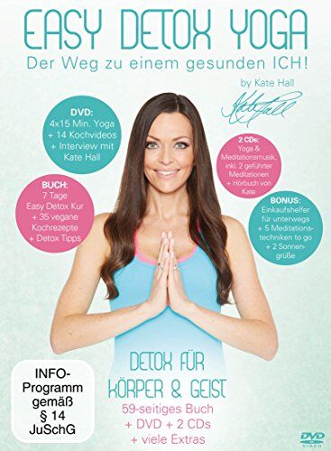 Kate Hall - Easy Detox Yoga (+ CD) (+ Hörbuch) (inkl. Einkaufshelfer in Kreditkartengröße & Kochbuch) [3 DVDs] - Preis vom 08.10.2026 07:26:42 h