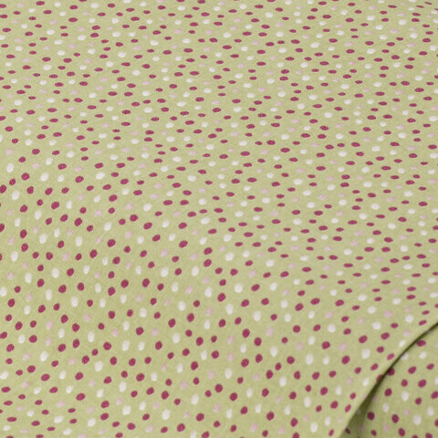 Baumwollstoff Pünktchen "Mona", grün/rosa/beere