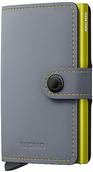 SECRID Geldbörse - Miniwallet Matte grey & lime grau W