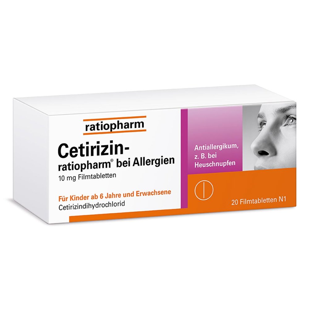 ratiopharm GmbH Cetirizin-ratiopharm® bei Allergien 10 mg Filmtabletten 02158142