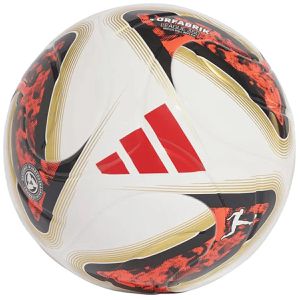 adidas Fußball Bundesliga 26/27 Torfabrik League Junior 350, Größe 4, 350 Gramm, weiß/schwarz/rot, Spiel- & Trainingsball
