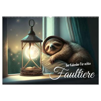 Der Kalender für echte Faultiere (Wandkalender 2027 DIN A2 quer), CALVENDO Monatskalender