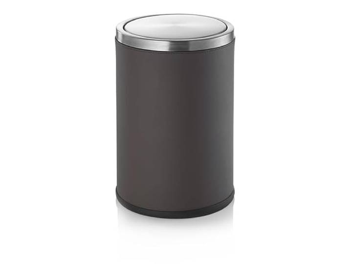 2x Abfalleimer 9 L braun pulverbeschichtet Metall