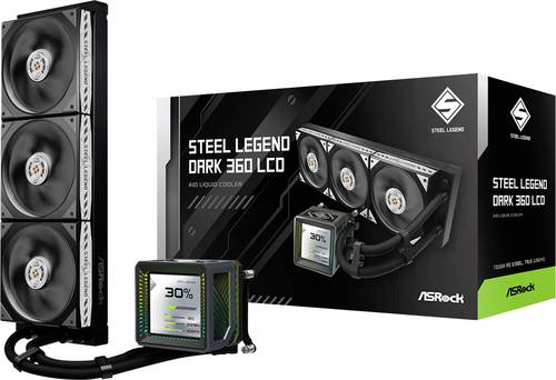 ASRock Steel Legend Dark 360 LCD PC-Wasserkühlung