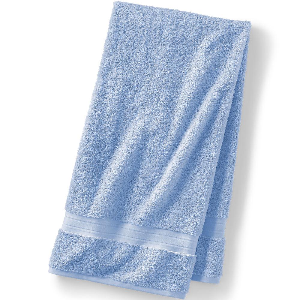 Supima Badelaken, Herren, size: regular, Blau, Baumwolle, by Lands' End