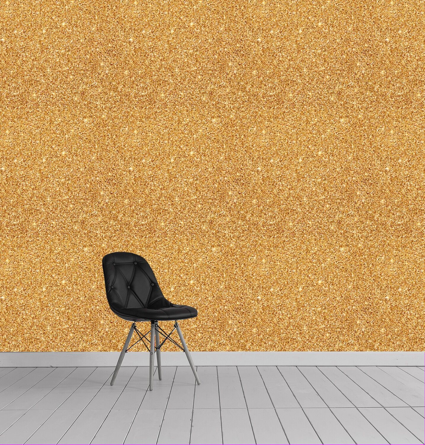 Vinyltapete QUEENCE "Amira, gold", gold, B:0,9m L:2,5m, Vinyl, Tapeten, Vinyltapete, 90x250cm, selbstklebend, kinderleichte Anbringung,, Sticker gold B/L: 0,9m x 2,5m