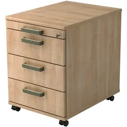 OTTO Office Premium Rollcontainer »OTTO Office Line IV« mit klassischen Schubladen braun, 42.8x59x58 cm