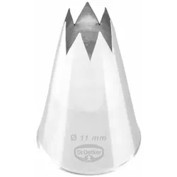 Dr. Oetker Nozzles Manufactory Sterntülle, Stern Tülle, Backzubehör, Backform, Edelstahl, Weiß, 11 mm, 3512