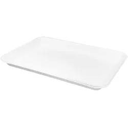 MONOUSO - Tablett aus Zuckerrohr Weiß 24,5x17,5cm (500 Stück)