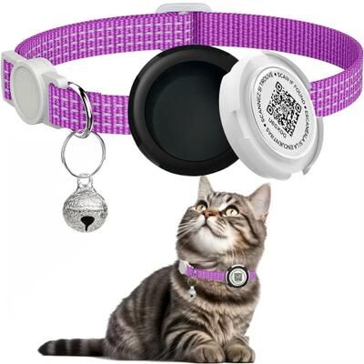 Uplift Picks AirTag Cat Collar With QR ID Tag Reflective Breakaway Pet Tracker Holder 01
