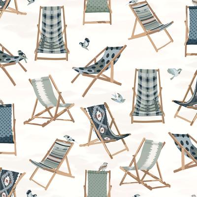 WallPops Just Lounging Green Peel and Stick Wallpaper