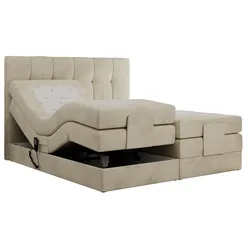 BOXSPRINGBETT VITTORIA 160/200 - Beige Velvet - H4