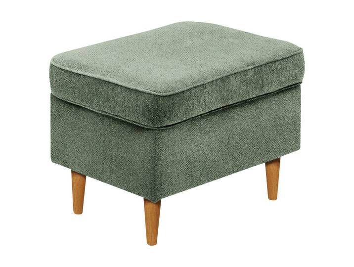 Carryhome Hocker, Olivgrün, Eiche Wotan, Holz, Buche, massiv, rechteckig, 63x43x42 cm, Stoffauswahl, Wohnzimmer, Hocker, Sitzhocker