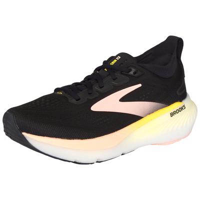 Laufschuh BROOKS "BROOKS Glycerin 23", Damen, Gr. 39, schwarz (schwarz, peach, nightlife), Textil, Schuhe Laufschuh, für besonders weiche Landungen und kraftvolles Abstoßen