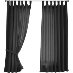VORHANG 2ER SET POTSDAM HxB 175x140 cm Schwarz