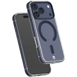 Force Case Hülle iPhone 17 Pro MagSafe Metallrand 2m (Apple iPhone 17 Pro), Smartphone Hülle, Blau, Transparent