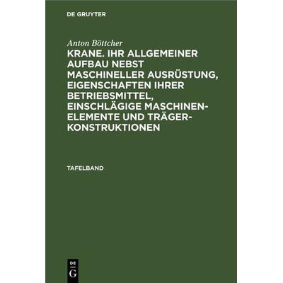 Krane. Ihr allgemeiner Aufbau nebst maschineller Ausrüstung, Eigenschaften ihrer Betriebsmittel, einschlägige Maschinen-Elemente und
