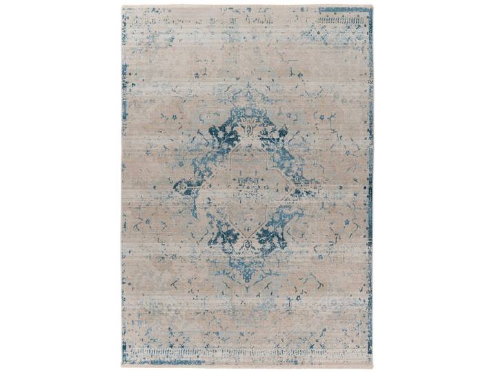 Kayoom Vintage-Teppich, Blau, Textil, Ornament, rechteckig, 160x230 cm, Teppiche & Böden, Teppich, Vintageteppich