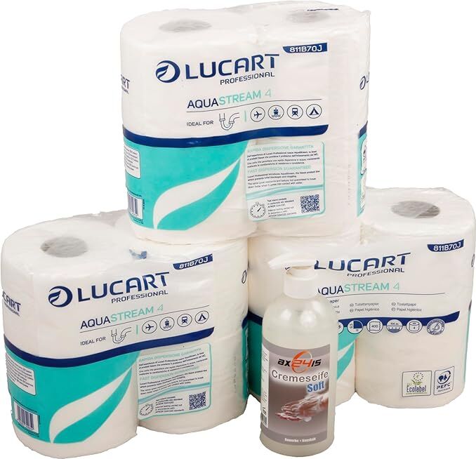 Axis Line Set - LUCART AQUASTREAM - Selbstauflösendes Toilettenpapier +