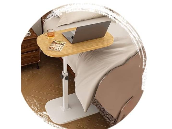 Verstellbarer Beistelltisch For Sofa, Couch, Nachttisch Mit Ausziehbarem Kaffeetablett. Use Now Set Art Work Shop Nachttisch,(Wood Color)