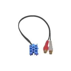 Becker / Blaupunkt / VDO AUX-IN Mini ISO blau -> Cinch Buchsen