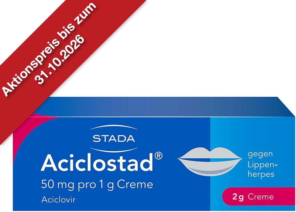 Aciclostad gegen Lippenherpes Aciclovir Creme 2g