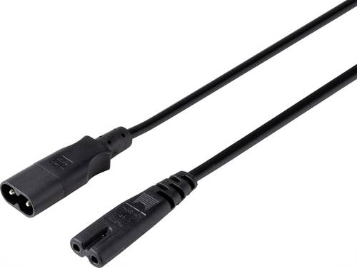 Sygonix SY-5043436 Strom Verlängerungskabel Schwarz 2.00m