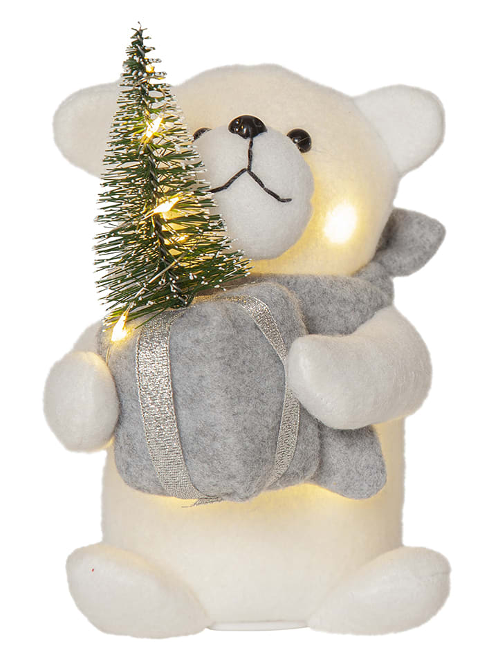 STAR Trading LED-Stoff-Figur "Joylight" in Weiß - (B)12 x (H)20 cm - onesize