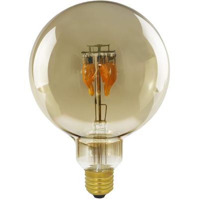 SEGULA LED-Filament "LED Globe 125 down smokey grau, E27", gold (smokey), L:18cm Ø:12,5cm, Leuchtmittel