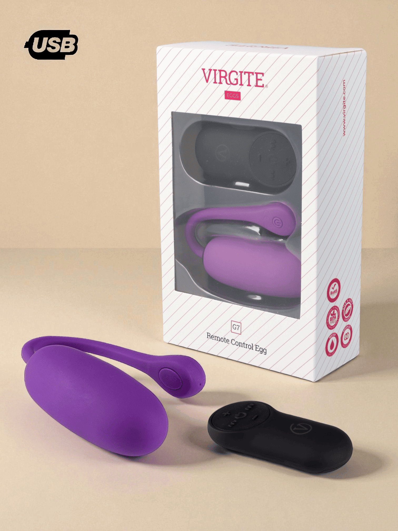 Virgite Oeuf Vibrant Rechargeable G7 VIOLET