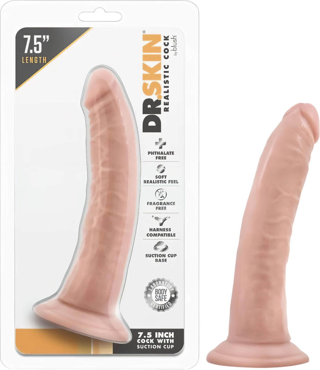Dr Skin Dr. Skin - Dildo Med Sugekop - Realistisk - Natur - 17,5cm