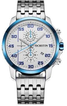 Everyday Crate OCHSTIN 7079 Mens Waterproof Quartz Watch With Luminous Display silver Blue 01