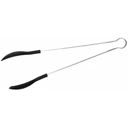 Berndes Küchenhelfer Steakzange, Fleischzange, Bratwurstzange, Grillzange, Edelstahl / Kunststoff, Silber / Schwarz, 009080