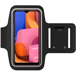 SmartFitness Samsung Galaxy A20s Handy Sport Armband, Smartphone Sportarmband, Schwarz