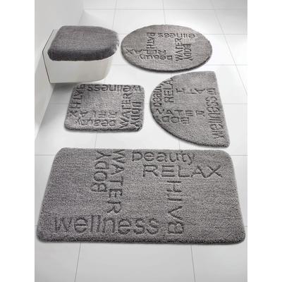 Badematte GRUND Gr. 2, grau, rund (50cm x 90cm ), Badematten, Badematte