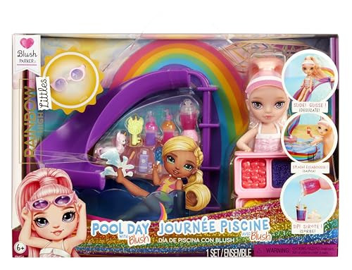 Rainbow High Littles Zwembaddag Speelset met Blush Pop en Accessoires, Multicolor