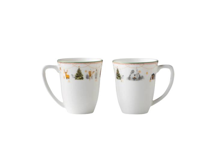 Wik & Walsøe Tasse à vin chaud Julemorgen Lot de 2 Blanc-multi