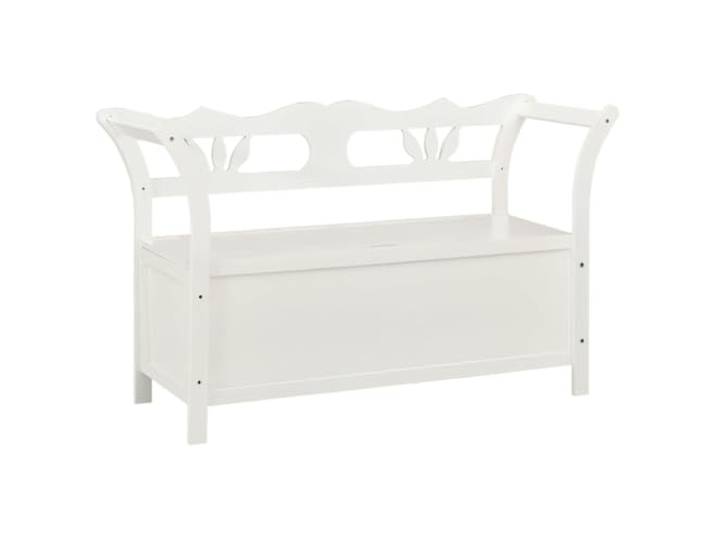Sitzbank weiß 107x45x75,5 cm Tannenholz stabil 02_0010870