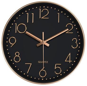 Uplifted Finds Minimalist 3D Cubic Wall Clock   Silent Non Ticking Quartz Digital Display   Modern Geometric Clock For Office & Home black Gold 8 In