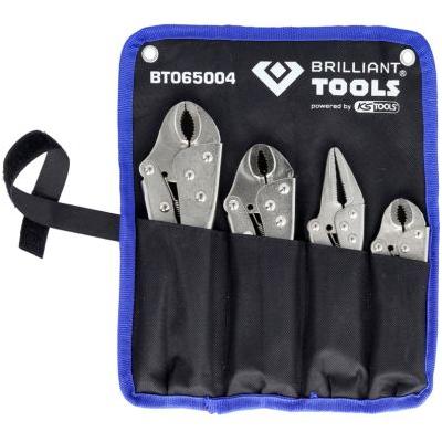 BRILLIANT TOOLS Crimpzangen-Set Feststellzangen / Gripzangen-Satz, 4-tlg bt065004