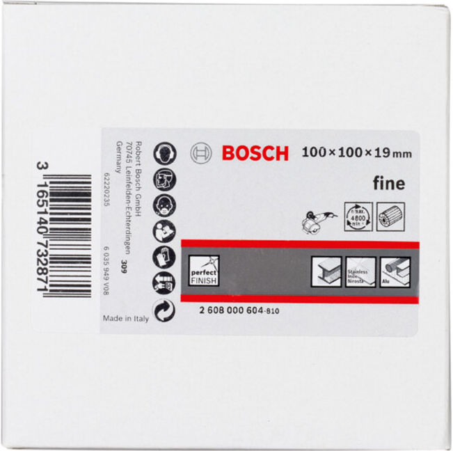 Rouleau abrasif à lamelles BOSCH avec non-tissé 19 mm fin 100 mm (2608000604)