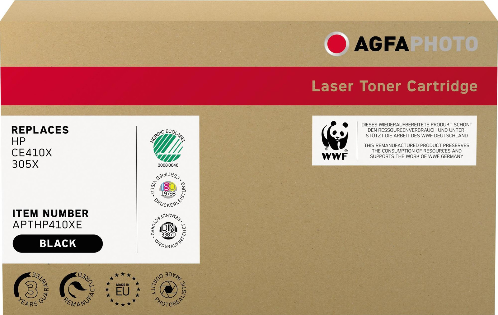 AgfaPhoto tonercartridge APTHP410XE compatibel met HP CE410X 305X zwart