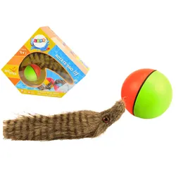 Ball mit flauschigem Frettchenschwanz, interaktives Badespielzeug