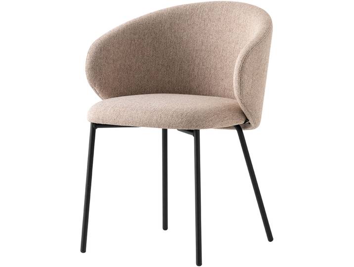 CONNUBIA Stuhl Tuka taupe Metall - Material: Metall/Polyester