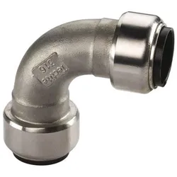 Edelstahl Steckfitting Tectite Bogen 90° 22 mm innen-innen lösbar DVGW
