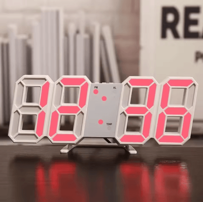 Inspire Picks 3D LED Digital Wall Clock Adjustable Glow Night Mode Home Decor Display 03