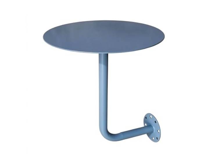 Kleiner runder Wandtisch, klappbarer Vintage-Stehtisch aus Metall Platzsparende Bistrotheke for Cafés, Eckstände im Milchteeladen und Dessertbars – Wandmontage(40X45CM grey iron)